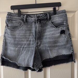 Good American Good Curve High Waist Cut Off Shorts